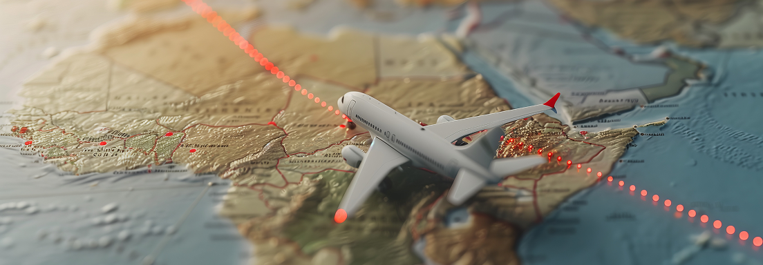 Airplane route plan